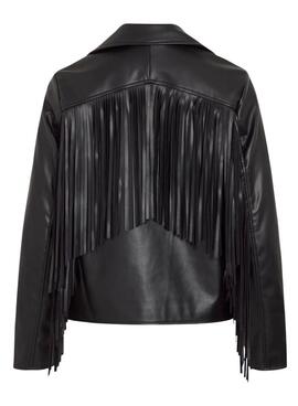Veste Vila Viprana à franges noire pour femme