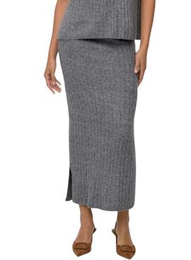 Jupe Only Jeanett grise pour femme