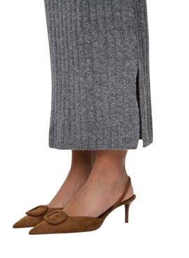 Jupe Only Jeanett grise pour femme