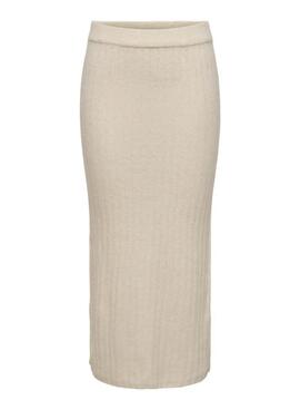 Jupe Only Jeanett beige pour femme