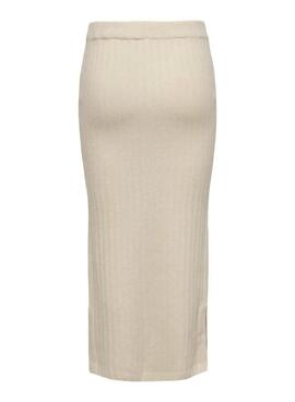 Jupe Only Jeanett beige pour femme