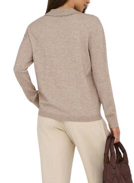 Maillot Libi polo beige pour femme.