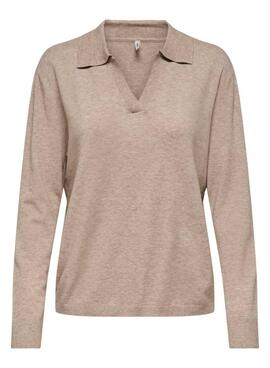 Maillot Libi polo beige pour femme.