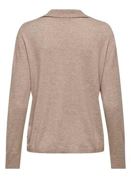 Maillot Libi polo beige pour femme.