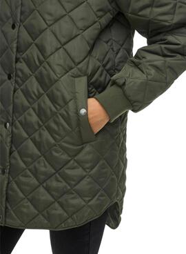 Manteau matelassé Vila Vitate vert pour femme