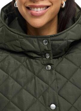 Manteau matelassé Vila Vitate vert pour femme