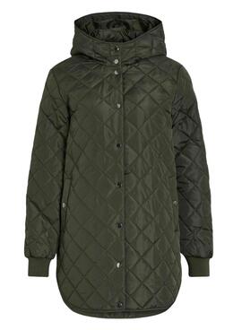 Manteau matelassé Vila Vitate vert pour femme