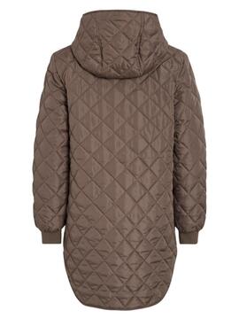 Manteau matelassé Vila Vitate marron pour femme