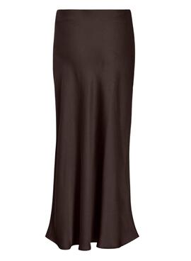 Jupe en satin marron pour femme de Vila Viellette.