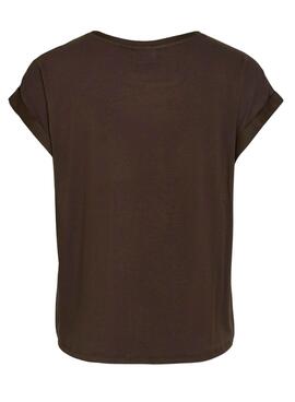 Top en satin marrón de Vila Viellette para mujer