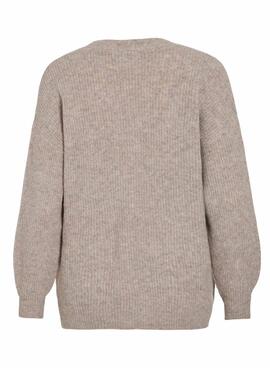 Cardigan Vila Vimindy beige pour femme