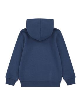 Sweat à capuche Levis On the road bleu pour enfant