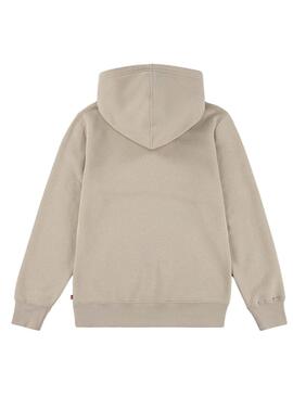 Sweat à capuche Levi's Mini Batwing beige pour enfant