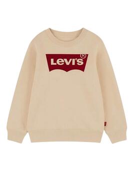 Sweatshirt Levis Batwing beige pour enfant