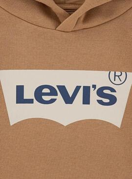 Sweat à capuche Levis Batwing beige pour enfant