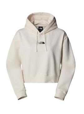Sweat à capuche The North Face Essential Crop blanc pour femme