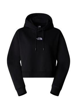 Sweat à capuche The North Face Essential Crop noir pour femme