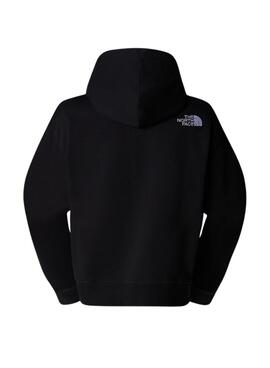 Sweat à capuche The North Face Essential Crop noir pour femme