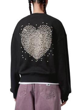 Sweat à capuche Carhartt Hearts noir pour femme