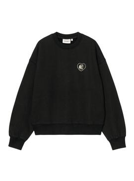 Sweat à capuche Carhartt Hearts noir pour femme