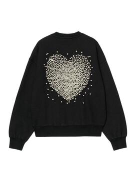 Sweat à capuche Carhartt Hearts noir pour femme