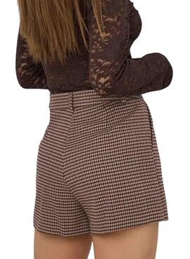 Jupe-short Only Lettie marron pour femme.