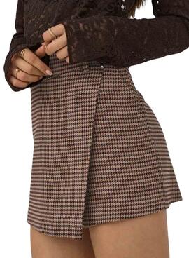 Jupe-short Only Lettie marron pour femme.