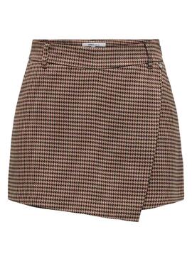 Jupe-short Only Lettie marron pour femme.