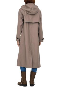 Trench Only Moss imperméable beige pour femme