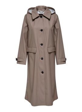 Trench Only Moss imperméable beige pour femme