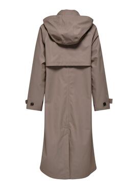 Trench Only Moss imperméable beige pour femme