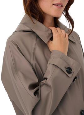 Trench Only Moss imperméable beige pour femme