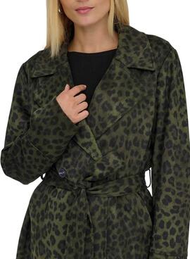 Blazer Only Moon vert imprimé animal pour femme