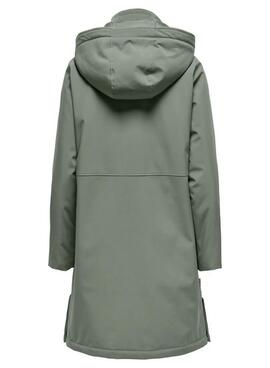 Parka Only Kara vert clair pour femme