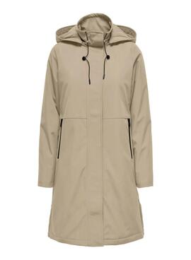 Parka Only Kara beige pour femme