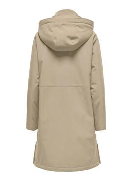 Parka Only Kara beige pour femme