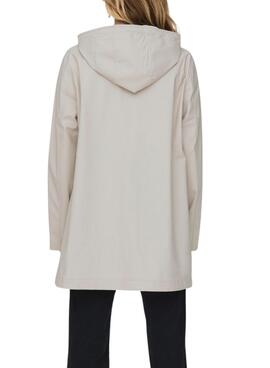 Imperméable blanc cassé Only Newellen pour femme