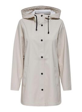 Imperméable blanc cassé Only Newellen pour femme