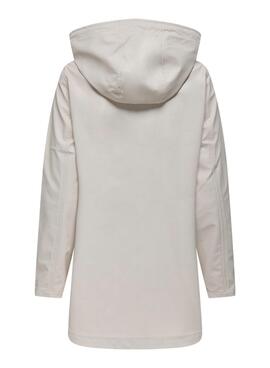 Imperméable blanc cassé Only Newellen pour femme