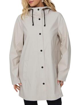 Imperméable blanc cassé Only Newellen pour femme