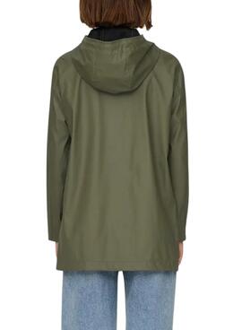 Manteau imperméable vert pour femme Only Newellen