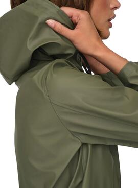 Manteau imperméable vert pour femme Only Newellen
