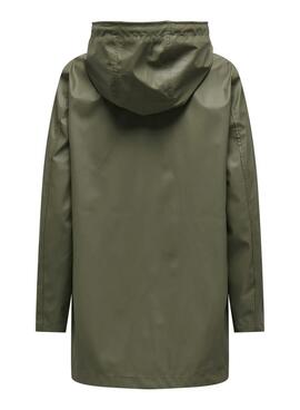 Manteau imperméable vert pour femme Only Newellen