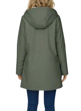 Imperméable Only Sally vert pour femme
