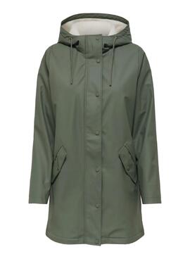 Imperméable Only Sally vert pour femme
