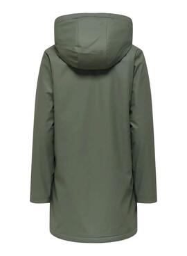 Imperméable Only Sally vert pour femme