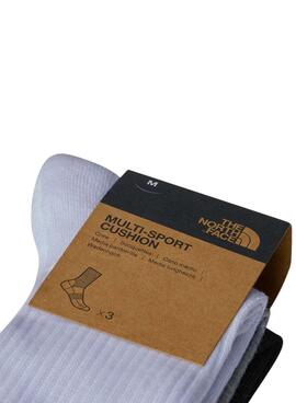 Chaussettes The North Face gris blanc et noir