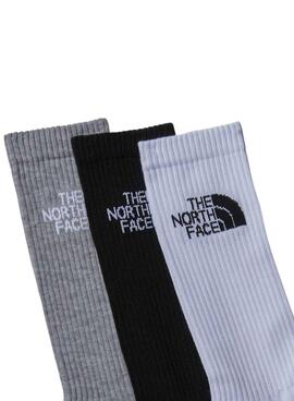 Chaussettes The North Face gris blanc et noir