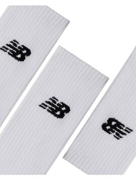 Paquet de chaussettes New Balance Everyday blanc.