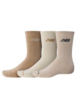 Paquet de chaussettes New Balance Everyday beige
